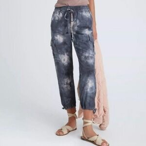 Anthropologie x Sanctuary Tie Dye Cargo Jogger Pants Size Large Boho Casual